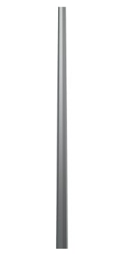 A tall, narrow, vertical metal pole with smooth surfaces, photographed against a plain white background.